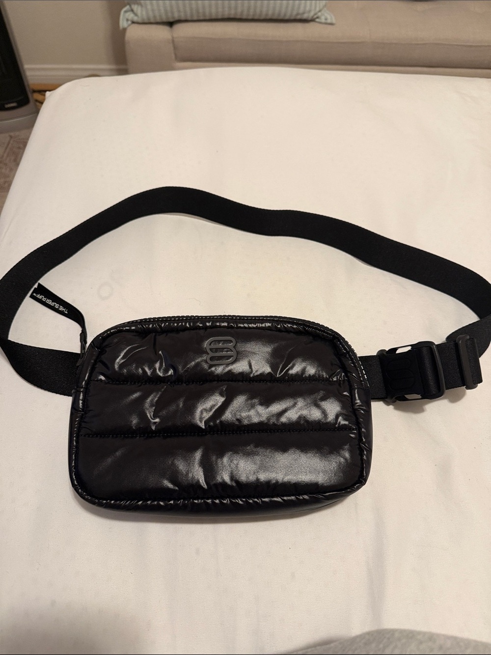 Aritzia Black Quilted Belt Bag
